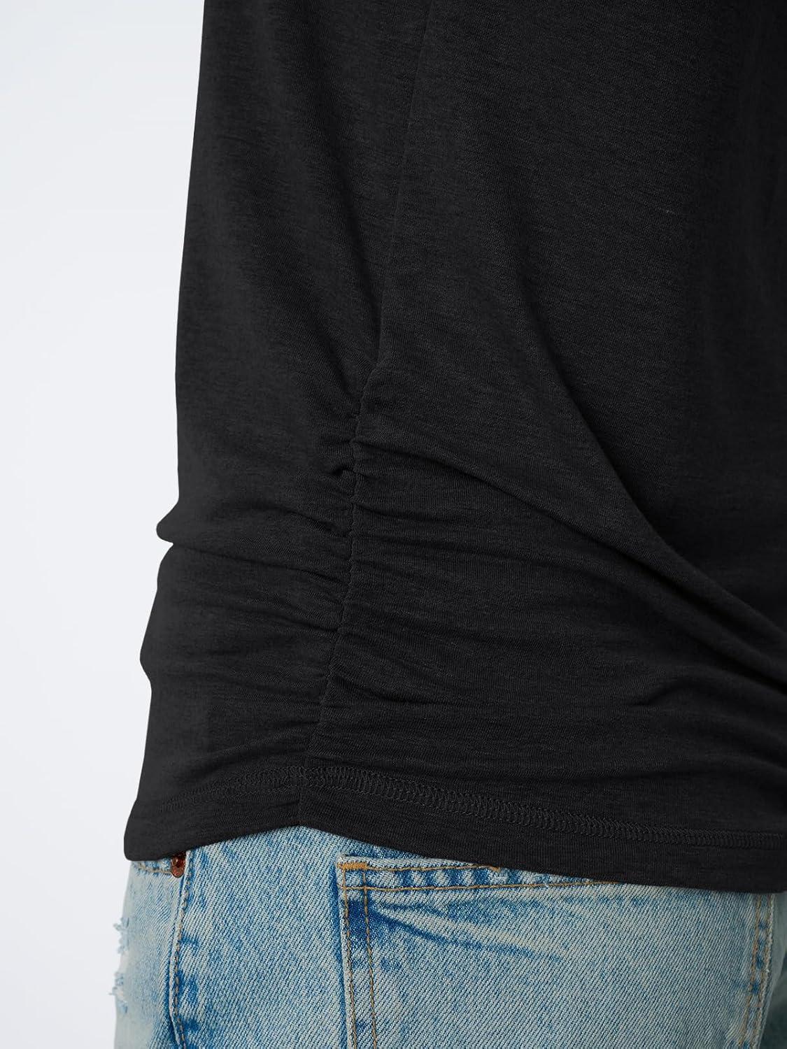 imageAUTOMET Womens Tank Tops 2025 Sleeveless Square Round Neck Ruched Spring Summer Tee Shirts Basic Outfits Trendy ClothesBlack