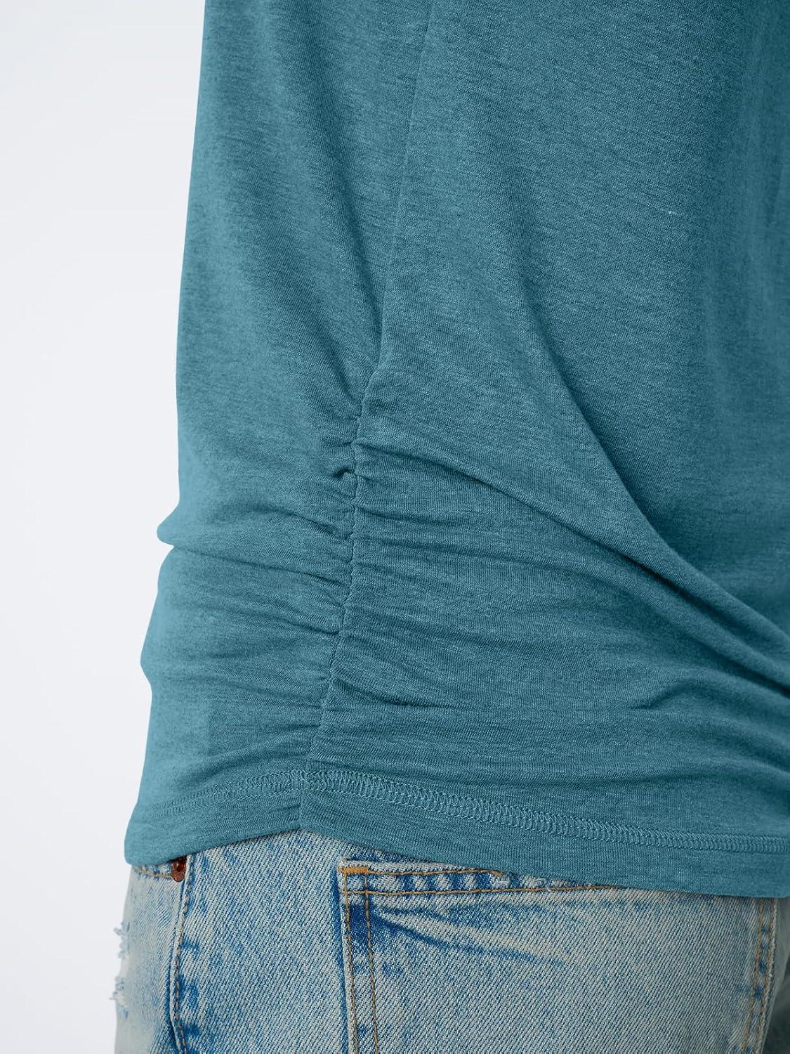 imageAUTOMET Womens Tank Tops 2025 Sleeveless Square Round Neck Ruched Spring Summer Tee Shirts Basic Outfits Trendy ClothesBluegreen