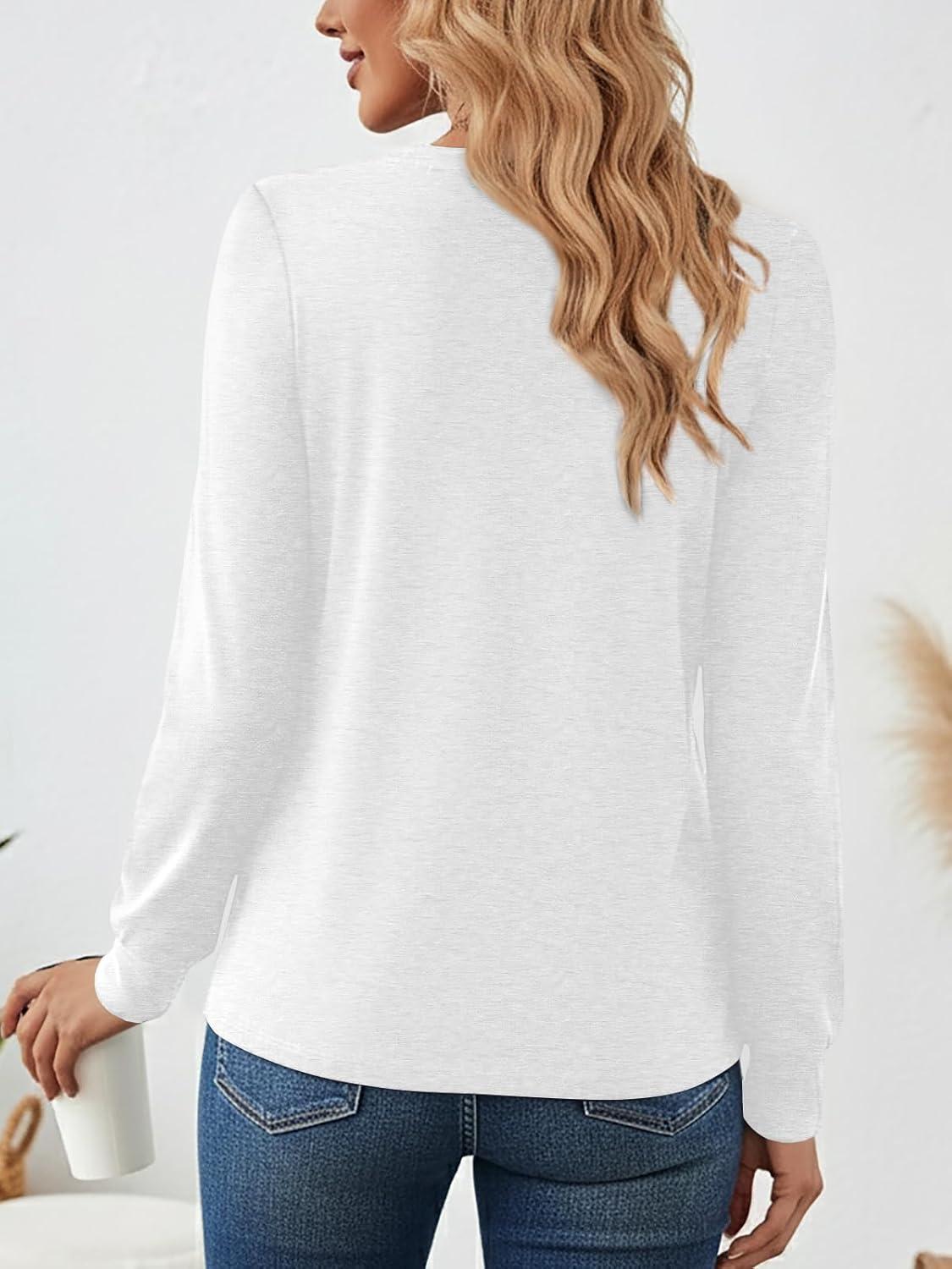 imageAUTOMET Womens Tops Long Sleeve Shirts Fall Fashion Clothes Henley Dressy Casual Blouses Trendy 2025White