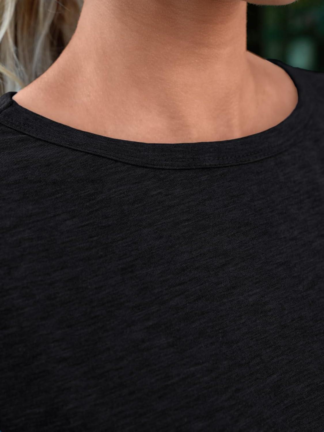 imageAUTOMET Womens Tops Shorts Sleeve Shirts for Summer Spring Beach Vacation Plus Size Oversized Casual Tee for Teen Girls 202502black