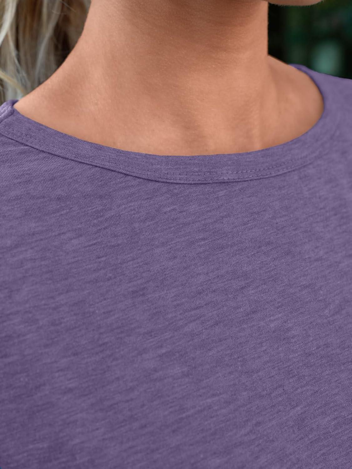 imageAUTOMET Womens Tops Shorts Sleeve Shirts for Summer Spring Beach Vacation Plus Size Oversized Casual Tee for Teen Girls 202502lavenderpurple