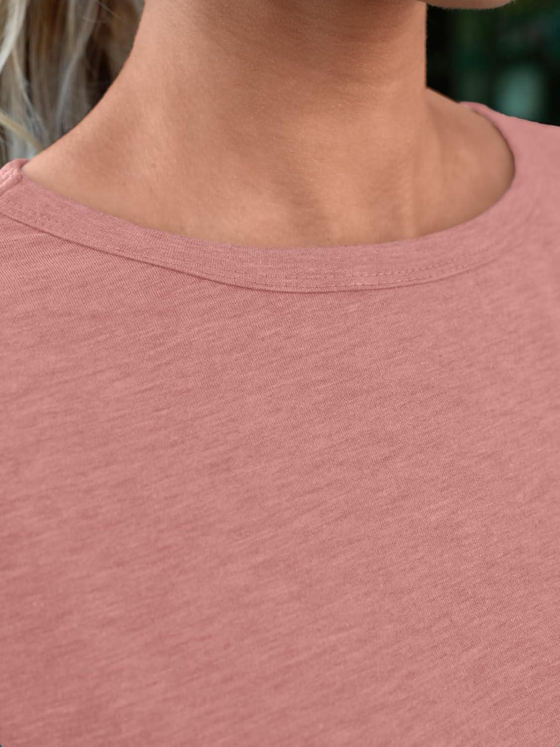 imageAUTOMET Womens Tops Shorts Sleeve Shirts for Summer Spring Beach Vacation Plus Size Oversized Casual Tee for Teen Girls 202502pink