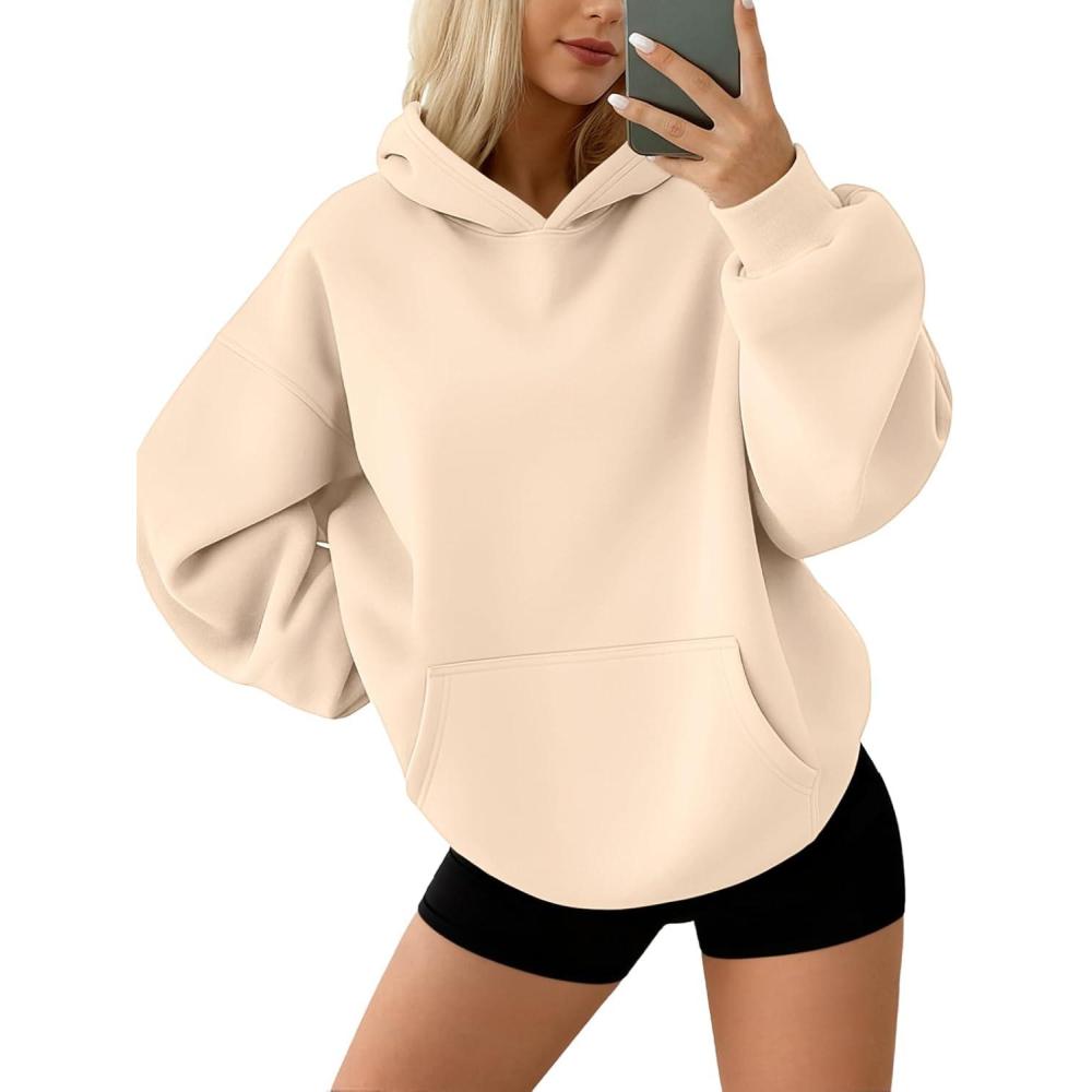 imageAUTOMET Hoodies for Women Oversized Sweatshirts Fall Fashion Outfits 2025 Pullover Fleece Casual Sweaters Winter Y2k ClothesApricot