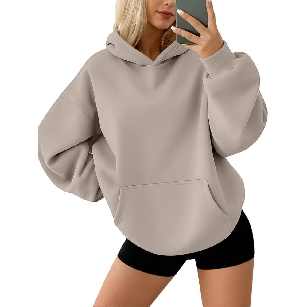 imageAUTOMET Hoodies for Women Oversized Sweatshirts Fall Fashion Outfits 2025 Pullover Fleece Casual Sweaters Winter Y2k ClothesCoffeegrey