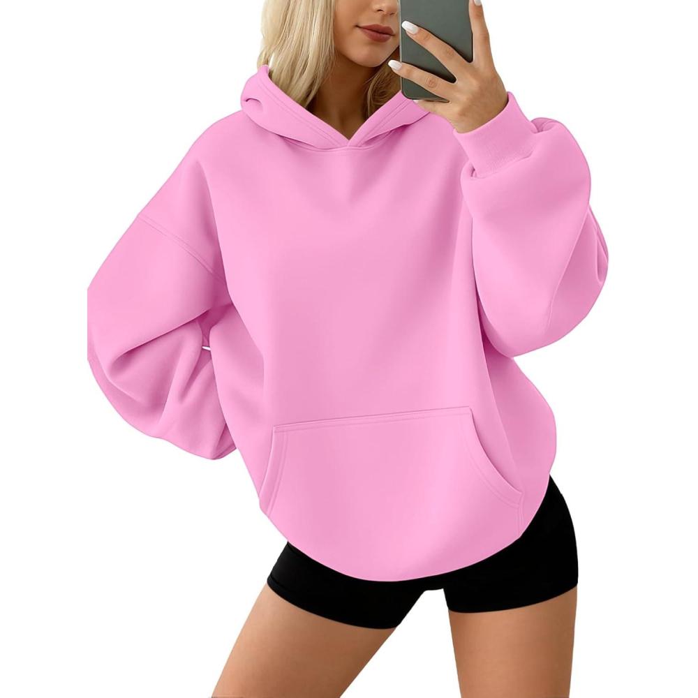 imageAUTOMET Hoodies for Women Oversized Sweatshirts Fall Fashion Outfits 2025 Pullover Fleece Casual Sweaters Winter Y2k ClothesPink