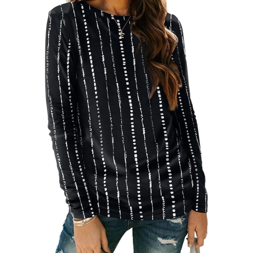 imageAUTOMET Long Sleeve Shirts for Women Business Casual Tops Fall Fashion Clothes Workout Plus Size Teacher Winter Outfits 2025Blackdotline