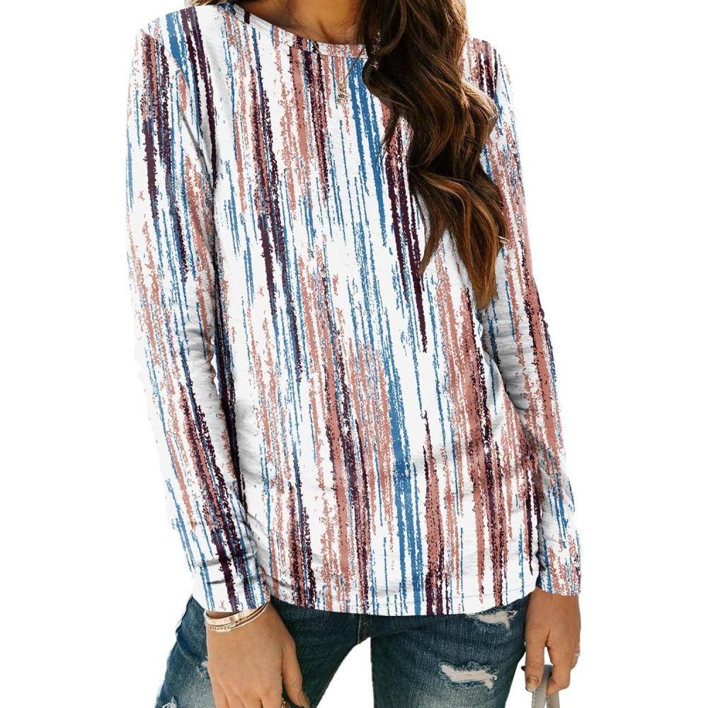 imageAUTOMET Long Sleeve Shirts for Women Business Casual Tops Fall Fashion Clothes Workout Plus Size Teacher Winter Outfits 2025Gradientmulti