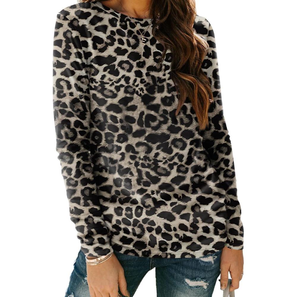 imageAUTOMET Long Sleeve Shirts for Women Business Casual Tops Fall Fashion Clothes Workout Plus Size Teacher Winter Outfits 2025Leopard