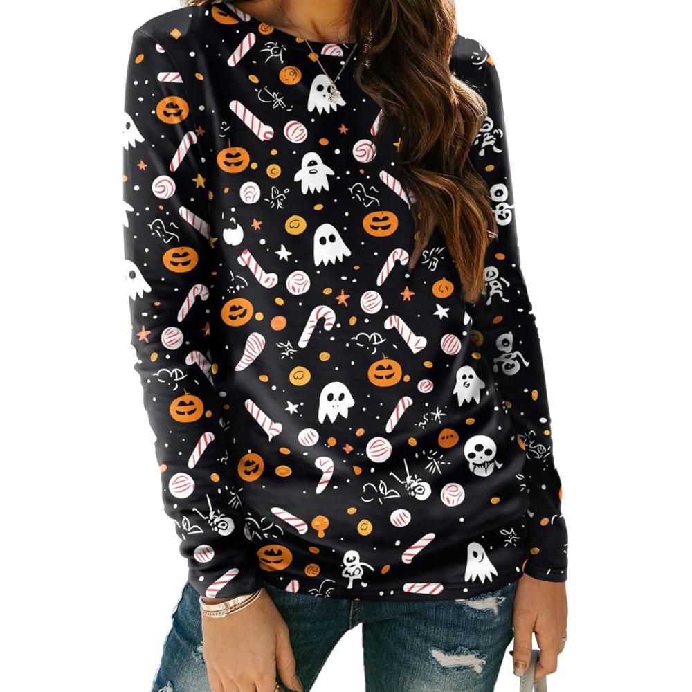 imageAUTOMET Long Sleeve Shirts for Women Business Casual Tops Fall Fashion Clothes Workout Plus Size Teacher Winter Outfits 2025Pumpkin