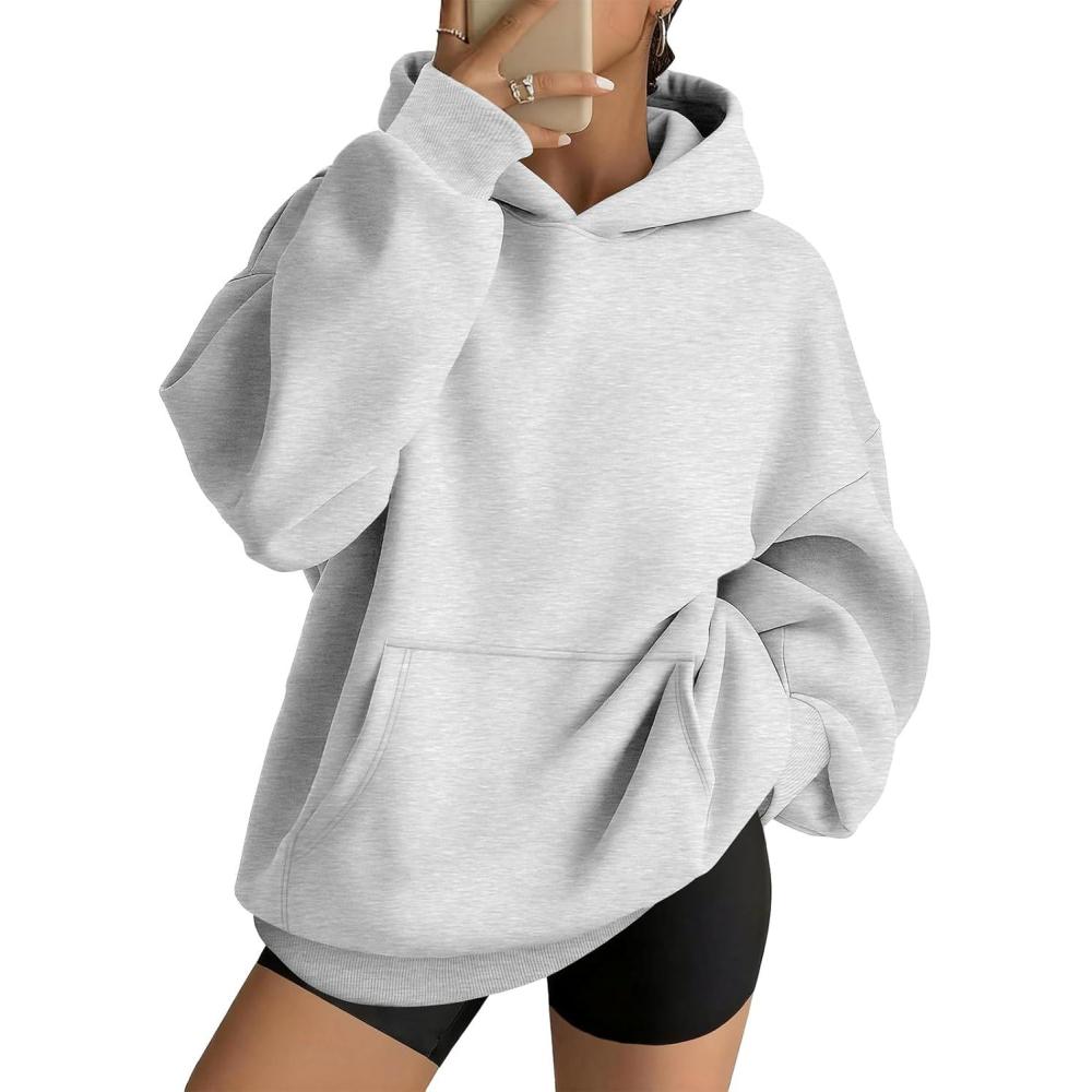 imageAUTOMET Womens Oversized Hoodies Fleece Trendy Sweatshirts Fall Fashion 2025 Pullover Winter Clothing OutfitsGrey