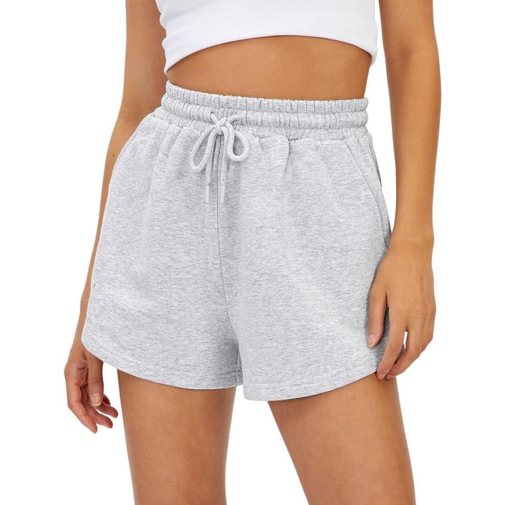imageAUTOMET Womens Summer Shorts Casual Sweat Athletic Spring Outfits Beach Vacation Clothes Comfy Fall Fashion 2025Grey