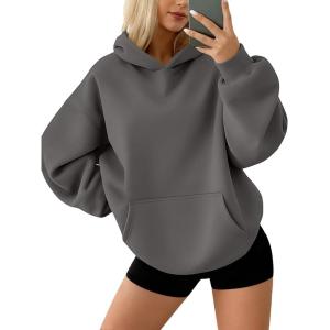 AUTOMET Hoodies for Women Oversized Sweatshirts Fall Fashion Outfits 2025 Pullover Fleece Casual Sweaters Winter Y2k Clothes(Blackgrey)