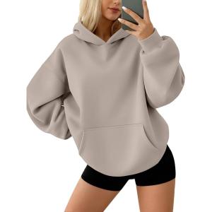 AUTOMET Hoodies for Women Oversized Sweatshirts Fall Fashion Outfits 2025 Pullover Fleece Casual Sweaters Winter Y2k Clothes(Coffeegrey)