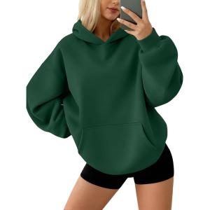 AUTOMET Hoodies for Women Oversized Sweatshirts Fall Fashion Outfits 2025 Pullover Fleece Casual Sweaters Winter Y2k Clothes(Darkgreen)