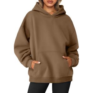 AUTOMET Hoodies for Women Oversized Sweatshirts Fall Fashion Outfits 2025 Pullover Fleece Casual Sweaters Winter Y2k Clothes(Khaki)