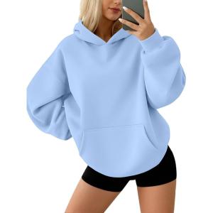 AUTOMET Hoodies for Women Oversized Sweatshirts Fall Fashion Outfits 2025 Pullover Fleece Casual Sweaters Winter Y2k Clothes(Lightblue)