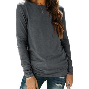 AUTOMET Long Sleeve Shirts for Women Business Casual Tops Fall Fashion Clothes Workout Plus Size Teacher Winter Outfits 2025(01blackgrey)