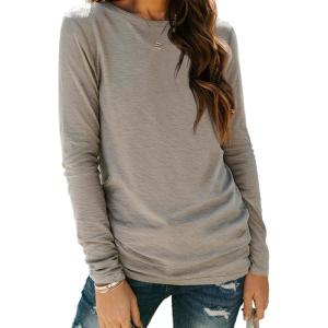 AUTOMET Long Sleeve Shirts for Women Business Casual Tops Fall Fashion Clothes Workout Plus Size Teacher Winter Outfits 2025(01khaki)