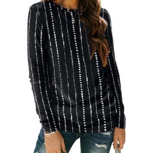 AUTOMET Long Sleeve Shirts for Women Business Casual Tops Fall Fashion Clothes Workout Plus Size Teacher Winter Outfits 2025(Blackdotline)