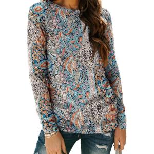 AUTOMET Long Sleeve Shirts for Women Business Casual Tops Fall Fashion Clothes Workout Plus Size Teacher Winter Outfits 2025(Bohoblue)