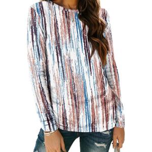 AUTOMET Long Sleeve Shirts for Women Business Casual Tops Fall Fashion Clothes Workout Plus Size Teacher Winter Outfits 2025(Gradientmulti)