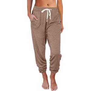 AUTOMET Sweatpants Women with Pockets Lounge Pajama Travel Pants Work Joggers Fall Clothes Winter Teachers Outfits 2025(Coffee)