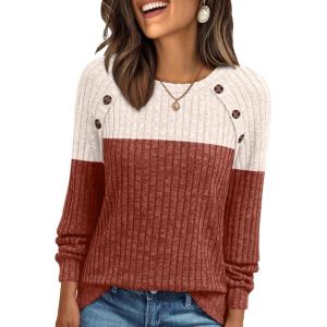 AUTOMET Womens Long Sleeve Tshirts Casual Tunic Work Tops Fall Plus Size Sweaters Date Night Outfits 2025 Dressy Blouses(Apricot Caramel)