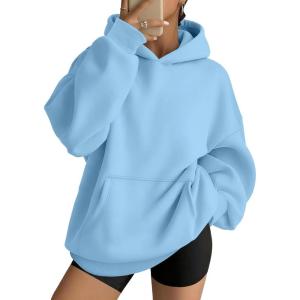 AUTOMET Womens Oversized Hoodies Fleece Trendy Sweatshirts Fall Fashion 2025 Pullover Winter Clothing Outfits(Sky Blue)