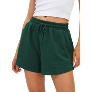 AUTOMET Womens Summer Shorts Casual Sweat Athletic Spring Outfits Beach Vacation Clothes Comfy Fall Fashion 2025(Darkgreen)