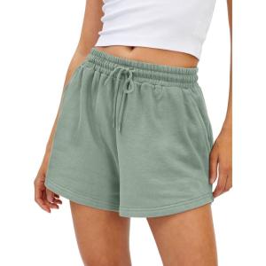 AUTOMET Womens Summer Shorts Casual Sweat Athletic Spring Outfits Beach Vacation Clothes Comfy Fall Fashion 2025(Greygreen)