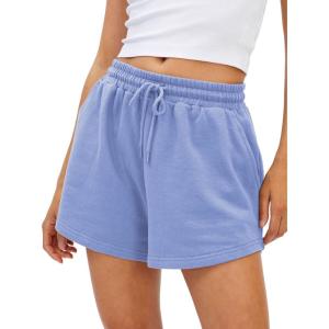 AUTOMET Womens Summer Shorts Casual Sweat Athletic Spring Outfits Beach Vacation Clothes Comfy Fall Fashion 2025(Lightblue)
