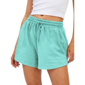 AUTOMET Womens Summer Shorts Casual Sweat Athletic Spring Outfits Beach Vacation Clothes Comfy Fall Fashion 2025(Lightgreen)