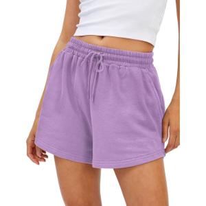 AUTOMET Womens Summer Shorts Casual Sweat Athletic Spring Outfits Beach Vacation Clothes Comfy Fall Fashion 2025(Purple)