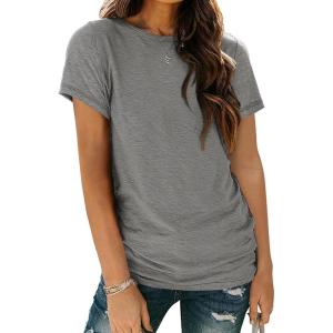 AUTOMET Womens Tops Shorts Sleeve Shirts for Summer Spring Beach Vacation Plus Size Oversized Casual Tee for Teen Girls 2025(02_grey)