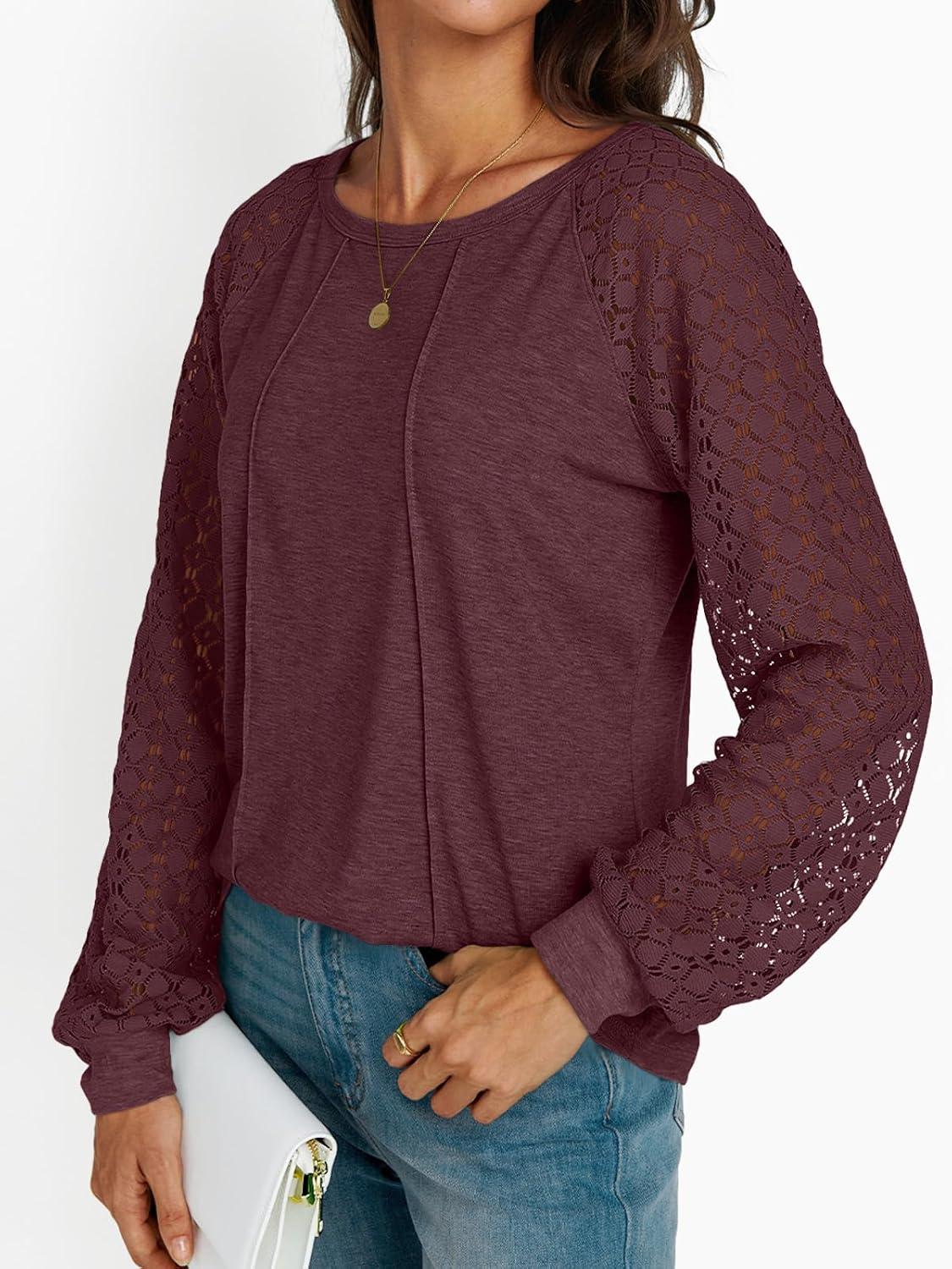 imageAUTOMET Womens Long Sleeve Shirts Casual Tops Dressy Outfits Fall Fashion Blouses Lace Clothes Y2kWinered