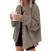 imageAUTOMET Fall Outfits for Women 2025 Fashion Clothes Winter Waffle Knit Clothing Oversized Button Down ShirtCoffee